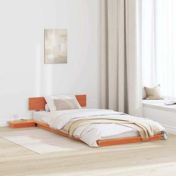 vidaXL Bettgestell Braun 90 x 200 cm Holz 872418
