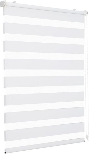 Sekey Doppelrollo Klemmfix ohne Bohren für Fenster Blickdicht 70x130cm Weiß