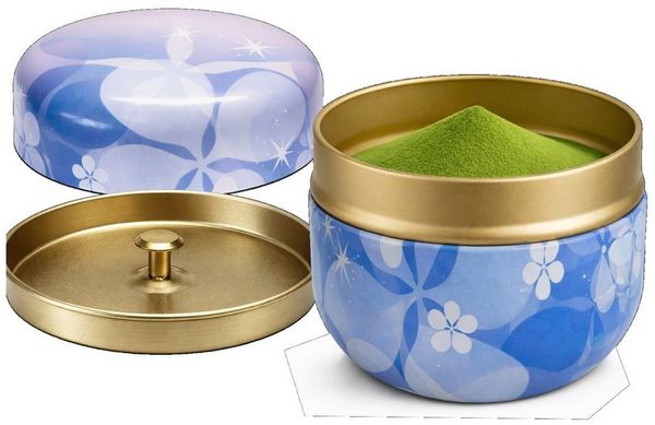 Goodwei Teedose Chazutsu Matcha Teedose aus Metall: japanisches Design, lavendel, Weißblech, (3-tlg)