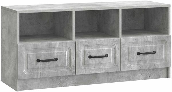 vidaXL TV-Schränk Betongrau 102 x 34,5 x 47 cm Holzwerkstoff 895828