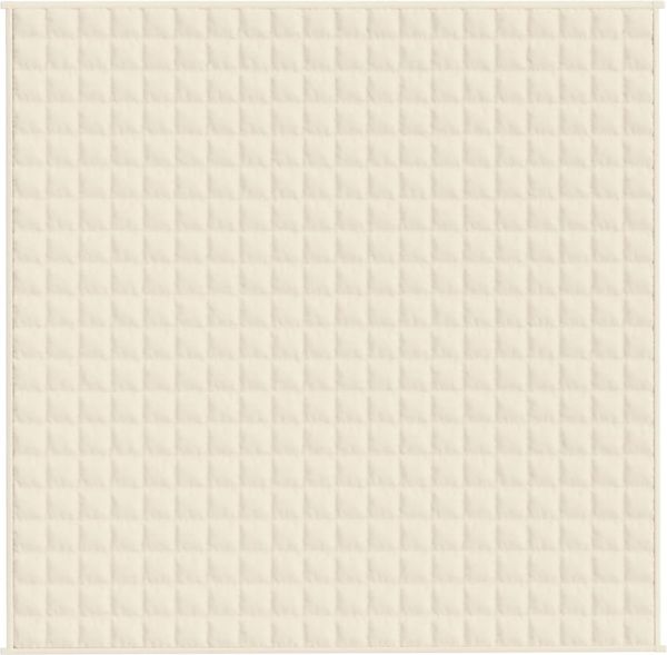 vidaXL Gewichtsdecke Stoff, 1 x Gewichtsdecke, Hellcreme, 200x200 cm, Stoff, 9 kg Bild 3