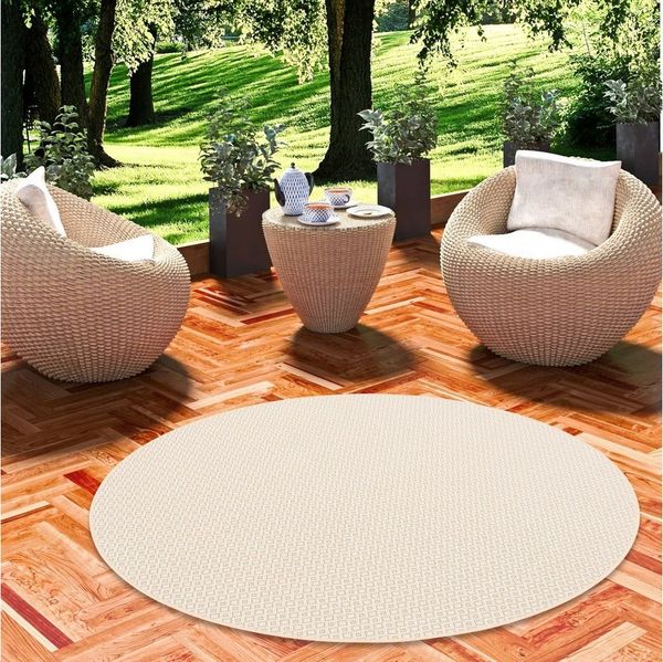 Snapstyle Outdoorteppich In & Outdoor Teppich Oslo Trend Rund, Rund, Höhe: 4 mm