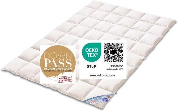 Vitaschlaf® W3 - Sommer/ÜBERGANGSZEIT Atelier Daunendecke 100% Gänsedaune Canada Downpass (220x240cm)