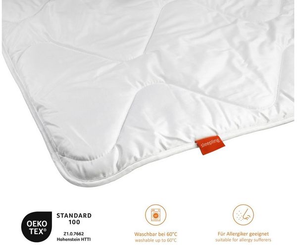sleepling Babybettdecke und Kinderbettdecke, Füllung: Polyester, Bezug: Polyester, aus ultrasoftem und allergikerfreundlichem Material, für guten Schlaf