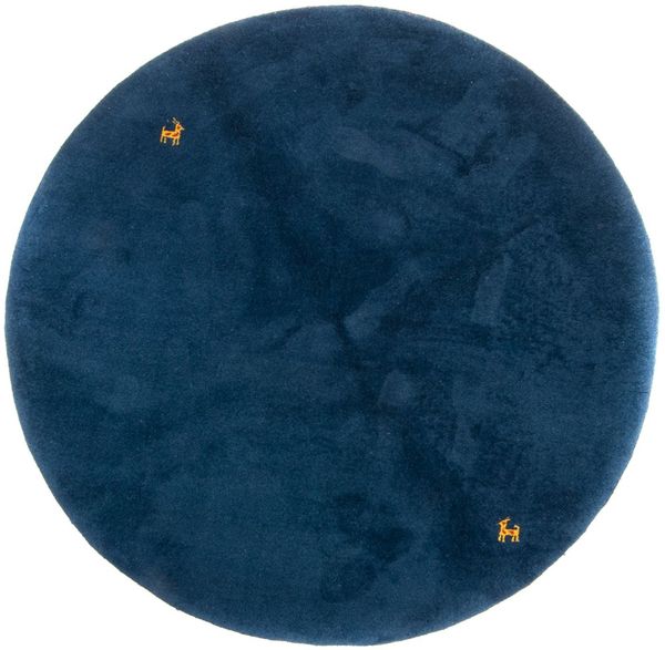 Gabbeh Teppich - Indus rund - 189 x 189 cm - blau