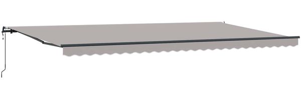 vidaXL Ausziehbare Markise Hellgrau 600 x 350 cm Stoff und Aluminium 3331771 Bild 2