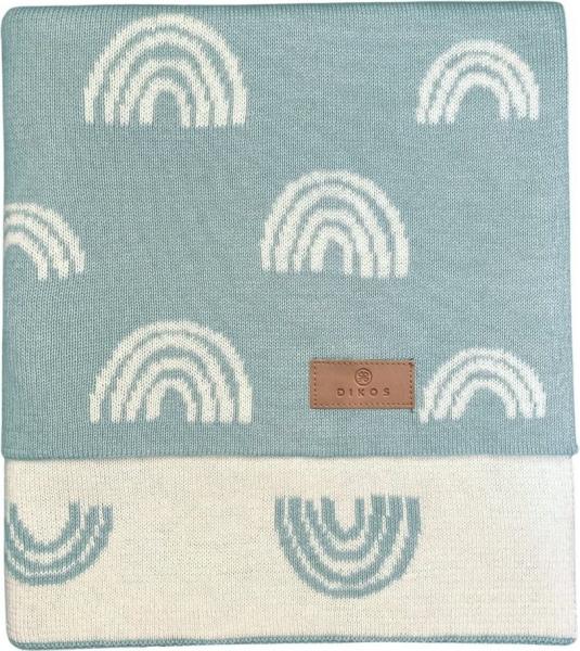 Babydecke DIKOS® Babydecke Baumwolle – Regenbögen – 100 % Bio Baumwolle, DIKOS, PREMIUM Qualität atmungsaktiv, nachhaltig, plastikfrei, kuschelweich