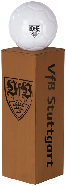 VfB Stuttgart LED-Dekosäule Rost-Optik, 3 verschiedene Lichteinstellungen, inkl. Fernbedienung, braun