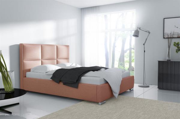 Polsterbett Doppelbett VITUS Komplettset Polyester. Apricot 140x200cm