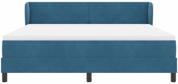 vidaXL Boxspringbett mit Kopfteil Dunkelblau 180 x 200 cm Samt 3340404 Bild 6