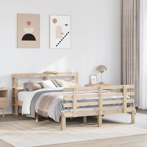 vidaXL Bettgestell mit Kopfteil ohne Matratze 120x190 cm 3306100