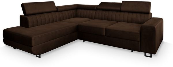 Masseno Ecksofa NOLA mit Schlaffunktion L-Form, Sofa mit Bettkasten