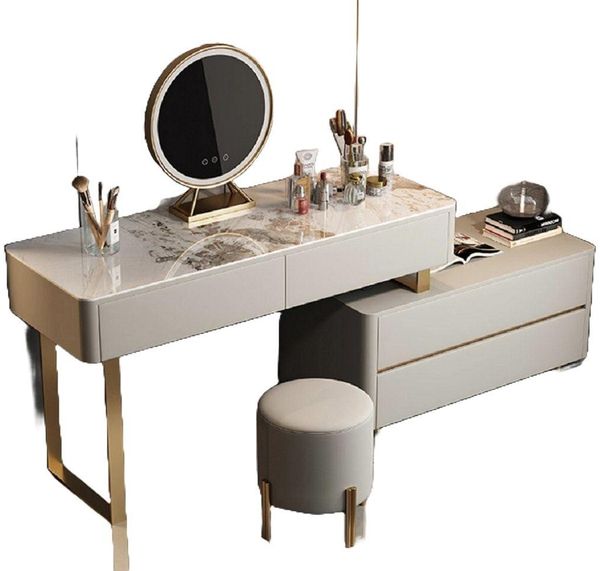 JVmoebel Schminktisch Weiß Schminktisch Konsole Schlafzimmer Möbel Design Luxus (1-St, Nur Schminktisch), Made in Europa