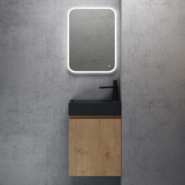doporro Badmöbel-Set Badezimmerschrank Waschbeckenunterschrank Wandmontage Pisa02