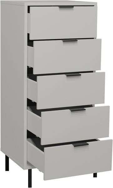 Maeusbacher Bonnie Kommoden Quadrat kreidegrau matt lack BxHxT: 51 x 121 x 45 cm Bild 3