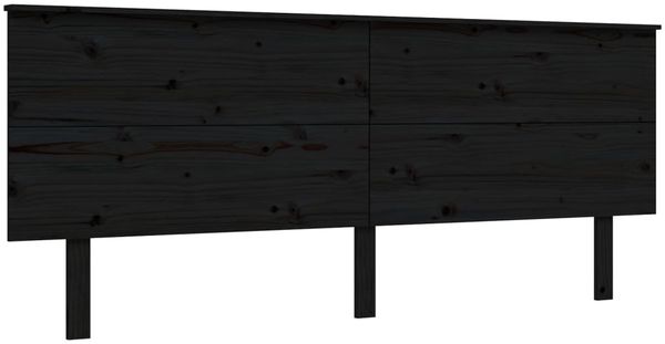 vidaXL Massivholzbett mit Kopfteil Schwarz 200x200 cm 3193425 Bild 8