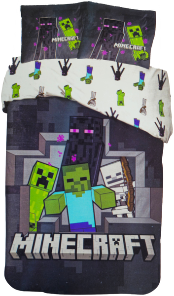 Minecraft Bettwäsche Set Last Block Standing 2 tlg 135x200 cm Baumwolle