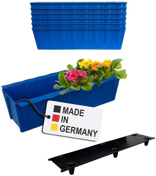 BURI Euro-Paletten Blumenkästen-Einsätze inkl. Bewässerungsmatte | 37,3cm | Pflanzkasten für Europalette Palette | Balkonkasten | Blumentopf | aus stabilen Kunststoff | Made in Germany