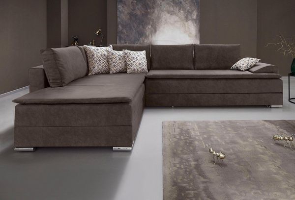 OTTO home Ecksofa Night & Day L-Form, B: 324 cm, mit Bettfunktion, Bettkasten & 3 Zierkissen, Boxspringbett 180x200 cm