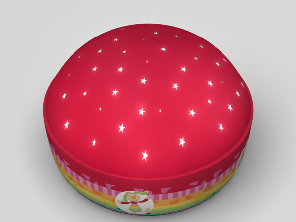 Niermann Standby 80062 Nachtlicht Rainbow Rabbit Projektor, Plastik, rot, 12 x 12 x 7.5 cm Bild 4