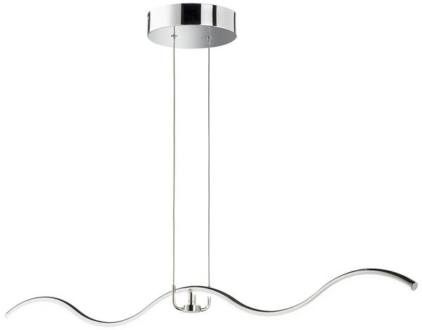 LED Hängeleuchte, Designlampe, Metall, chrom, magnetisch