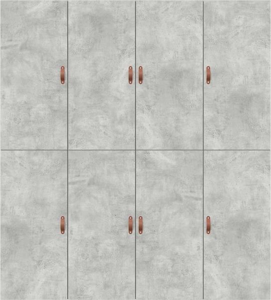 vidaXL Aufbewahrungsbettgestell Beton Grau 200 x 200 cm Holzwerkstoff 3335360 Bild 9