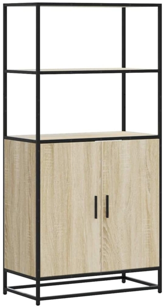 vidaXL Highboard Sonoma-Eiche 68x35x139 cm Holzwerkstoff und Metall 849050