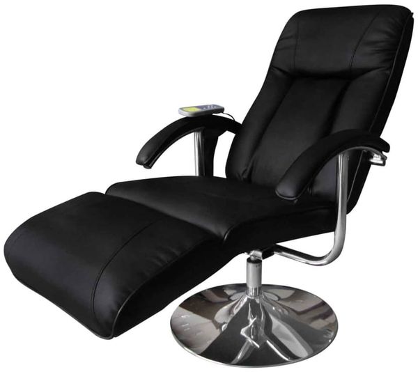 vidaXL Massagesessel Schwarz Kunstleder [240064]