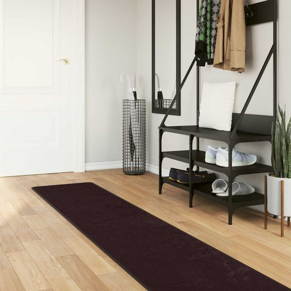 vidaXL Teppichläufer MARSA Anthrazit 50 x 250 cm Polyester und PVC 42023163