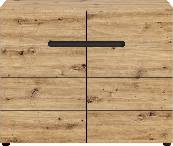 furnling Kommode Sideboard Cano, mit 2 Türen, 4 Fächer, 2 Schubladen, natur, Garderobenmöbel, Flurmöbel