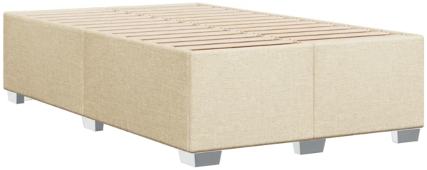 vidaXL Boxspringbett mit Matratze Creme 120x200 cm Stoff 3285853 Bild 7