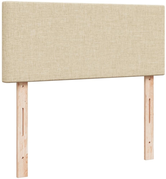 vidaXL Boxspringbett mit Matratze Creme 120x200 cm Stoff 3285853 Bild 6