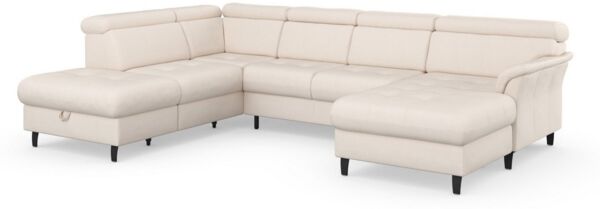sit&more Wohnlandschaft Marano U-Form, inklusive Kopfteilverstellung, wahlweise mit Bettfunktion, Bettkasten