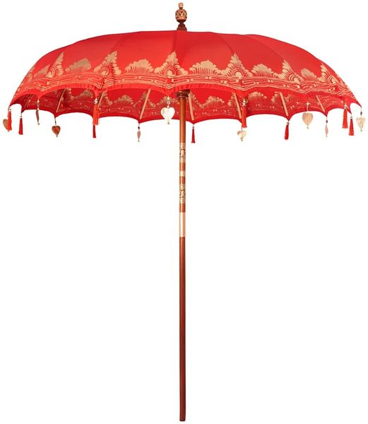 vidaXL Balinesischer Sonnenschirm Rot 215 x 215 x 260 cm 42006459