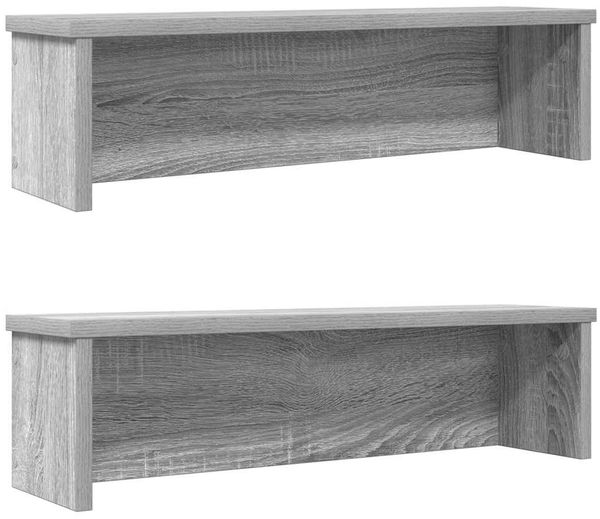 vidaXL Küchenregale Stapelbar 2 Stk. Grau Sonoma 60x15x16 cm 860510