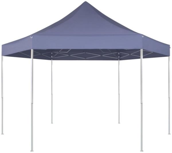 vidaXL Pop-Up-Partyzelt Hexagonal Faltbar Dunkelblau 3,6x3,1 m 42107