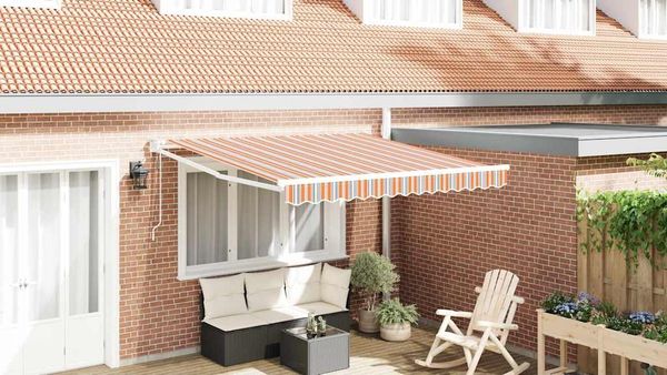 vidaXL Einziehbare Markise Mehrfarbig 350 x 250 cm 3330294