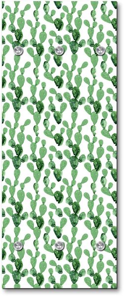 Queence Garderobe - "Green C." Druck auf hochwertigem Arcylglas inkl. Edelstahlhaken und Aufhängung, Format: 50x120cm