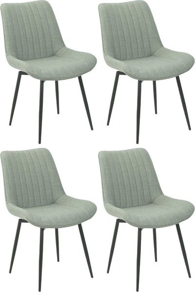 HELA Drehstuhl Vierfußstuhl BERGEN (Set, 4 St), Esszimmerstuhl, XL-Sitzbreite, 360° drehbar