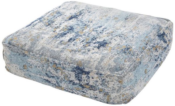 riess-ambiente Bodenkissen XL ABSTRAKT 70cm blau / beige, Sitzkissen · florales Muster · Maritim