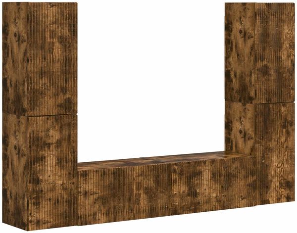 vidaXL TV-Schrankset 6 pcs Geräucherte Eiche Holzwerkstoff 3409110 Bild 2