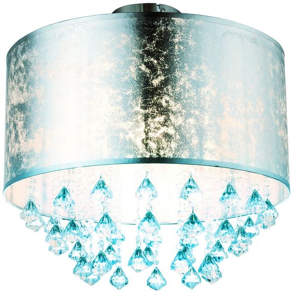 RGB LED Deckenlampe, Blattsilber Design mit Kristallen, AMY