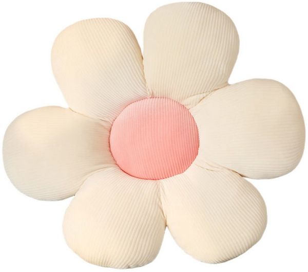FOUORTUNATE-BEE Dekokissen Süßes Blütenkissen in Gänseblümchenform, weiches Deko-Bodenkissen, Plüsch-Blumenkissen für Sofa, Bett, Stuhl & Raumdekoration