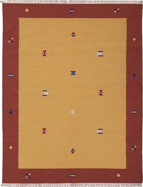 Kelim Teppich - Trendy - 240 x 170 cm - senfgelb