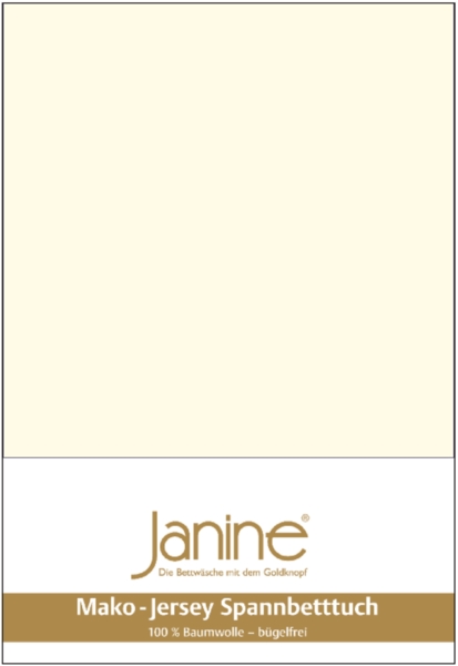 Janine Mako Jersey Spannbetttuch Bettlaken 140-160x200 cm OVP 5007 07 natur