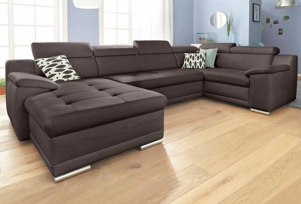 sit&more Wohnlandschaft Andiamo U-Form, mit Kopfteilverstellung, wahlweise mit Bettfunktion