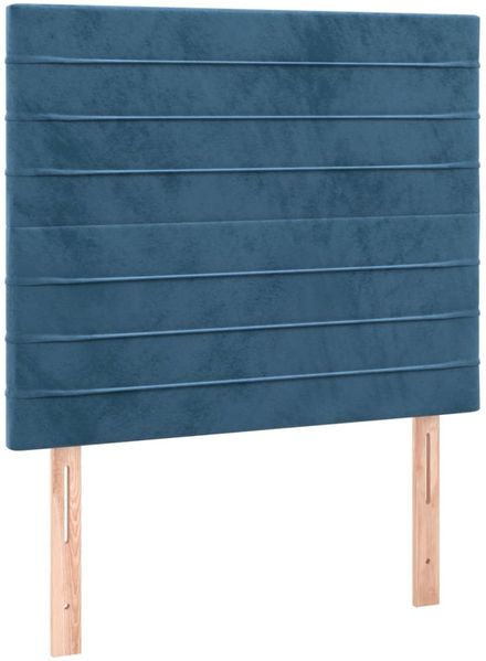 Boxspringbett mit Matratze & LED Samt Dunkelblau 120x200 cm Bild 7