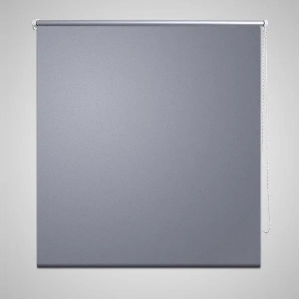 vidaXL Verdunklungsrollo Seitenzug Rollo Klemmrollo Klemmfix Kette, Grau, 60x120 cm
