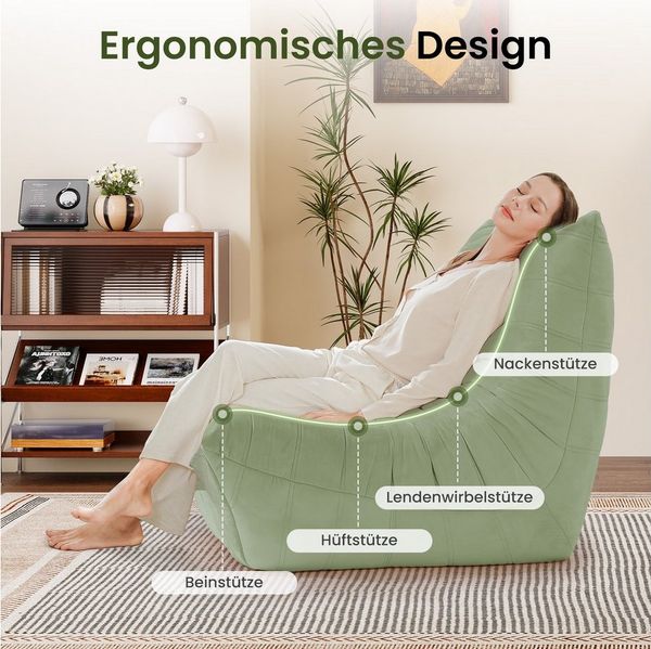 OUNUO Sofa Lounge-Sofa mit Memory-Schaum für kleine Räume
