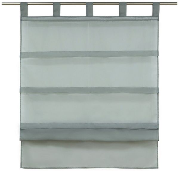 Joyswahl Raffrollo Sophia, mit Schlaufen, Voile Schlaufenrollo, Unifarbe